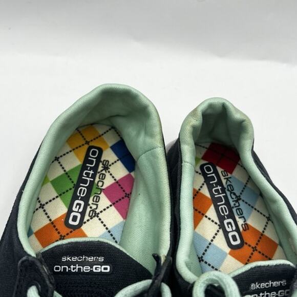 Skechers Shoes Womens 7 Navy On The Go Slip On Casual Walking Athleisure - Picture 11 of 12